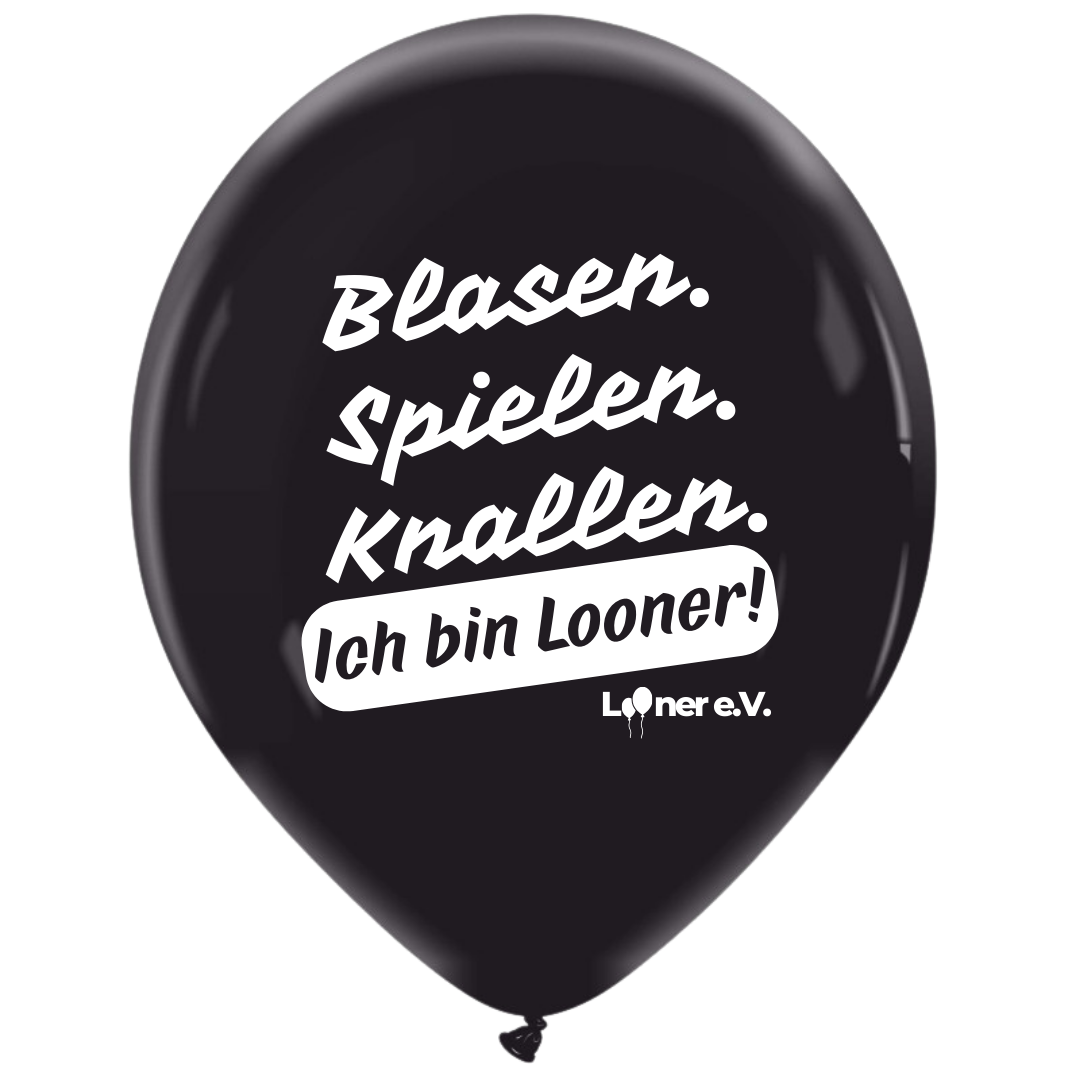 Blasen, spielen, knallen