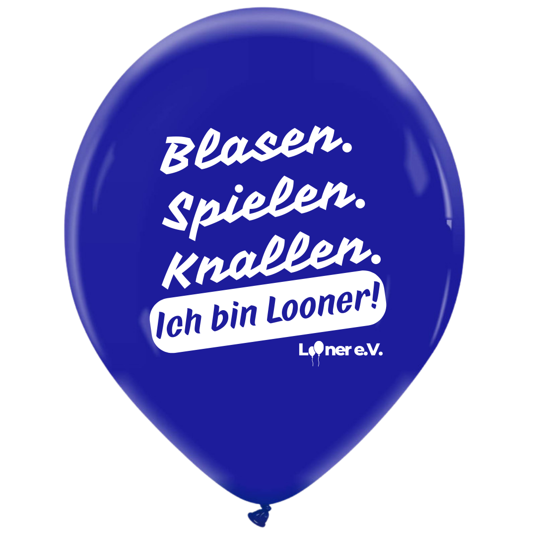 Blasen, spielen, knallen
