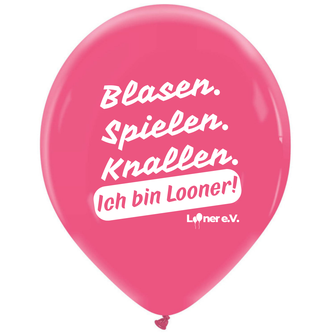 Blasen, spielen, knallen